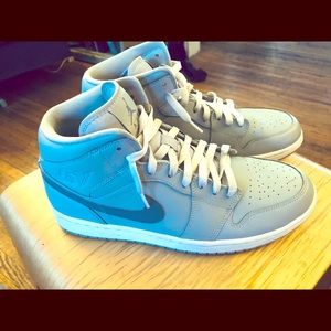 Men’s Grey Air Jordan High Tops